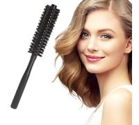 NJCXOLA Brosse ronde pour le séchage, Brosse à cheveux ronde en poils de sanglier, Poils en Nylon à Rouleau pour Frange - Noir