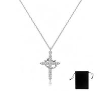 NJCXOLA Collier Croix Femme, Croix Chretienne Femme, Pendentif Croix Chrétienne, Hypoallergénique Pendentif Croix Femme, Cadeau Bijoux pour Femmes