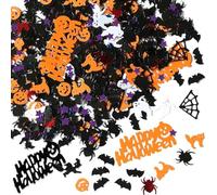 NJCXOLA Deco Halloween, Stickers, Confettis de Table, Décoration Happy Halloween, Confettis de Citrouille