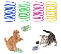NJCXOLA Jouet Chat, 16 Chatons colorés Jouets à Ressort en Plastique, Ressort Chat, Animaux de Compagnie interactifs Paresseux Chatons Jouets, Jouet pour Chat, Chatons sautant Jouets de Jeu