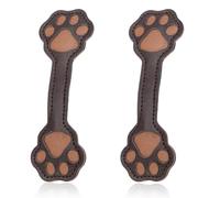 NJCXOLA Lot De 2 Marque-Pages MagnéTiques En Cuir RéTro Vintage Faits à La Main, Accessoires De Lecture Mignons, DéCoration Papeterie, Pour éTudiant Famille Ami éCole Cadeau(Patte De Chat)