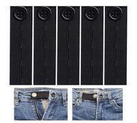 NJCXOLA Lot de 4 extensions de taille de pantalon,elargisseur pantalon grossesse, extension pantalon grossesse avec bouton, idéal pour les fluctuations de poids et les grossesses précoces