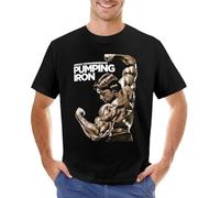 NJD Arnold Schwarzenegger Pumping Iron T-Shirt Black t Shirt Quick Drying t-Shirt Men t Shirt