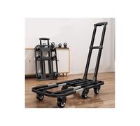 NJDQFA Chariot à Plateforme Pliable, Chariot Robuste, Chariot Mobile Pliable avec Roues pivotantes, idéal pour Transporter Les Essentiels du Quotidien,B 6 Wheel 63~73cm/24.8~28.7″