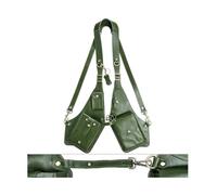 NJDQFA Holster Epaule À Double Poche,Poitrine Antivol,Sac Holster en Cuir,Harnais Épaule Réglable,Fermeture À Pression,Poches Multiples,Sac Bandoulière Homme,pour Papa Petit Ami Femme,Vert