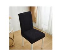 NJDQFA Housse Chaise Salle À Manger 1/2/4/6 Pièces,Lavable Protection De Siège pour Salle À Manger Extensible,Protege Chaise Salle A Manger avec Motif Jacquard,Black a,6PCS