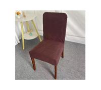 NJDQFA Housse Chaise Salle À Manger 1/2/4/6 Pièces,Lavable Protection De Siège pour Salle À Manger Extensible,Protege Chaise Salle A Manger avec Motif Jacquard,Dark Brown c,4PCS