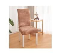 NJDQFA Housse Chaise Salle A Manger Élastique Texturée 2 Pièces,Doux Respirant,Ne Se Déforme Pas,Housse De Chaise,Amovible Lavable pour Maison Hotel Restaurant Cuisine Decoration,Light Brown,2 PCS