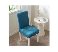 NJDQFA Housse De Chaise Salle À Manger avec Motif Jacquard,Protege Chaise Salle A Manger Extensible 4 Pièces, Lavable Protection De Siège pour Salle À Manger,Dark Blue,4 PCS