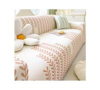 NJDQFA Protege Canape en Soie Glacée,Motif Feuilles,Housse De Canapé Extensible 1 À 5 Places, Protection Canapé Respirante Couverture Complète,Toucher Frais,C,5Seat 305~360cm/120~141in