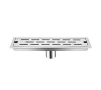 NJDQFA Salle De Bain Bonde Douche Extra Plate,Caniveau De Douche en Encastré,Siphon De Sol Douche en Acier Inoxydable,10 * 30cm