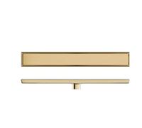 NJDQFA Siphon De Sol Douche en Acier Inoxydable,Caniveau De Douche en Encastré,Caniveau De Douche en Carrelé Encastré 2 en 1,d'or,8.5 * 60cm