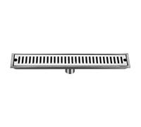 NJDQFA Siphon De Sol Douche en Acier Inoxydable,Salle De Bain Bonde Douche Extra Plate,Caniveau De Douche en Encastré,Middle Drainage,10 * 80cm