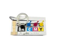 Njdwrfv Réservoir d'encre de Recharge Ciss 4 Couleurs pour imprimante, réservoir DTF Grand Volume BK-600ML C/M/Y-350ML Compatible avec Les Fournitures d'imprimante