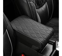 NJFOEUDT Coussin D'accoudoir de Voiture pour Kia EV9 GT-Line 2024, Cuir Housse pour Accoudoir Protection Housse de Console Centrale Siège Repose-Bras Respirant Intérieur Accessoires,A/Black