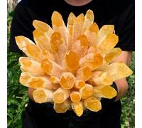 NJFSWNXOR Décoration d'intérieur en cristal de quartz fantôme jaune (700-800 g)