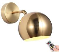 NJFTVEEFI Battery Operated Wall Sconce with Remote Control, Battery Operated Wall Lights, Wireless Wall Sconces, Brushed d Wall Sconces Set of 1, for Gallery, Bedroom, Corridor