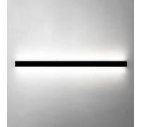 NJFTVEEFI Black Wall Sconce LED Linear Wall Lamp Long Strip Wall Light Minimalist Sconces Wall Lighting Indoor for Bedroom Living Room Hallway Stairway Line Design Wall Wash Lights(4000K,60cm)