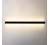 NJFTVEEFI Black Wall Sconce LED Linear Wall Lamp Long Strip Wall Light Minimalist Sconces Wall Lighting Indoor for Bedroom Living Room Hallway Stairway Line Design Wall Wash Lights(3000K,100cm)
