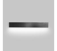 NJFTVEEFI LED Black Wall Sconce Lamp Linear Strip Wall Light Fixture Long Wall Mount Lighting Fixture Minimalist Wall Sconces Indoor Wall Wash Lights for Living Room Bedroom Hallway(6000k,40cm)