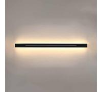 NJFTVEEFI LED Linear Wall Sconce Vanity Wall Light Bar Minimalist Wall Lamp Living Room Sconces Wall Lighting Long Strip Wall Lamps for Bedroom Hallway Indoor Wall Wash Lights(Svart,120cm)