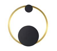 NJFTVEEFI Nordic LED Round Ring Wall Sconce: 14W Splicing Design, Simple White & d Iron Body, Semi-Flush Mount Wall Light Fixture for Living Room, Bedside, Bedroom, Modern Aent Lighting
