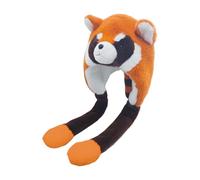 Njidher Bonnet Animal Hiver Enfant | Forme Raton Laveur Mignon - Chapeau en Peluche Souple avec Oreilles Mobiles,Pour Fille Adolescent Cosplay Extérieur Froid Fêtes Quotidien