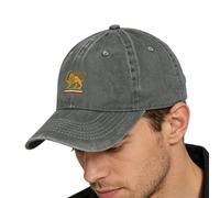 Njidher Chapeau Drapeau Iran Drapeau Iran Lion Soleil et Couronne Antique Lion Soleil Motif avec Bord Courbé Design pour Hommes Femmes Adultes Adolescents Père Mère Grands-parents, gris clair, L