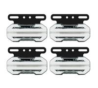 Njidher Feux latéraux d'avertissement pour camion, feux de position latéraux de camion, Feux de remorque LED 24 V avec support, Feu latéral, 4 voyants lumineux, feux de signalisation pour remorque,