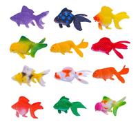 Njidher Figurine de poisson rouge - Animaux marins colorés - Jouet pour poissons rouges - Décoration pour aquarium et aquarium