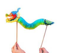 Njidher Guirlande de dragon en papier chinois, kit de bricolage de petite danse de dragon en papier, cadeau de découpe en papier, accessoires de fête de printemps