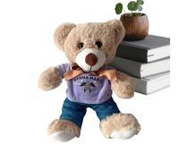 Njidher Ours en peluche douce - Décoration de la maison - Dessin animé - Objet de collection - Pour les en bas âge - Pour anniversaire, vacances, canapé, bureau, voyage, chambre d'enfant