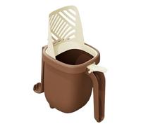 Njidher Pelle à Litière avec Support - Ramasse-Crottes Portable avec Poubelle - Pelle Tamiseuse avec Support à Sac Intégré,pour Chien, Lapin, Hamster, Poule ; pour Intérieur, Extérieur,