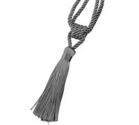 NJIEzhao 1PC Curain Tiebacks with Tassel Curtain Clips Rope Tie Backs Holdbacks Home Accessories Decorative Embrasses en Corde pour Rideaux(Charcoal)