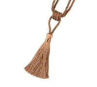 NJIEzhao 1PC Curain Tiebacks with Tassel Curtain Clips Rope Tie Backs Holdbacks Home Accessories Decorative Embrasses en Corde pour Rideaux(Flaxen)