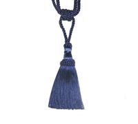 NJIEzhao 1PC Curtain Tiebacks Tassel Clips Rope Tie Backs Holdbacks Decorative Holder Accessories for Drape Embrasses en Corde pour Rideaux(Dark Blue)
