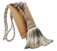 NJIEzhao 1Pc Polyester Tassel Curtain Tieback Handmade Hanging Ball Tassels Fringe Curtains Holder Buckle Rope Decor Room Accessories Embrasses en Corde pour Rideaux(Beige)