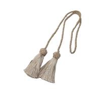 NJIEzhao 1Pc Tassel Curtain Tieback Gold Tiebacks for Curtains Rope Holder Accessories Polyester Cord Embrasses en Corde pour Rideaux(Beige)