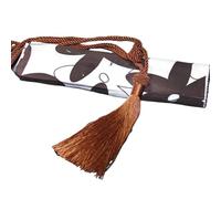 NJIEzhao 1Pc Weave Tassel Curtain Tieback Rope DIY Simple Hanging Ball Tie Backs Holdbacks Home Decorative Embrasses en Corde pour Rideaux(Light Coffee)