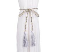 NJIEzhao 2/6/10PCS Tassel Curtain Binding Rope Tie Backs for Curtains Embrasses en Corde pour Rideaux(Grey,6 PCS)