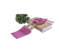 NJIEzhao 2Pcs Decorative Curtain Rope Tie Backs Beaded Tassel Fringe Tiebacks for Clip Home Decor Holder Buckle Embrasses en Corde pour Rideaux(Dark Purple)