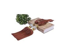 NJIEzhao 2Pcs Decorative Curtain Rope Tie Backs Beaded Tassel Fringe Tiebacks for Clip Home Decor Holder Buckle Embrasses en Corde pour Rideaux(Coffee)