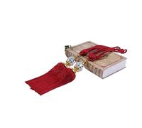 NJIEzhao 2Pcs Decorative Curtain Rope Tie Backs Beaded Tassel Fringe Tiebacks for Clip Home Decor Holder Buckle Embrasses en Corde pour Rideaux(Red)