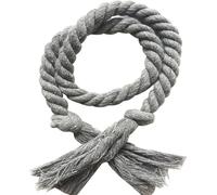 NJIEzhao 2Pcs Handmade Tassel Curtain Tieback Multicolor Buckles Household Decorative Accessories Hand Cotton Linen Rope Embrasses en Corde pour Rideaux(Gray)