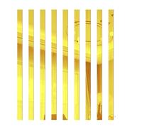 NJIEzhao Bandes Décoratives Autocollant Mural Miroir DIY Lignes décoratives Plates 3D Bande de Bord de Plafond Mural décoration de Fond de Salon 6 Couleurs(Gold,Width 1.5cm)