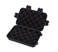 NJIEzhao Boîte à Outils scellée Rigide for Transport d'équipement de sécurité, Valise étanche et Antichoc avec éponge Coffre de Transport(Black,21x12.5x6cm)