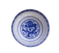 NJIEzhao Bol à riz de 4,5 pouces Vaisselle en porcelaine bleue et blanche Dragon Bols soupe céramique Ramen Support for nourriture Bol en céramique