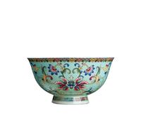 NJIEzhao Bol émaillé de petite taille, bol à nouilles en os, riz, la cour impériale Bol en céramique(Blue)