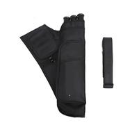 NJIEzhao Carquois de tir à l'arc Carquois de tir à l'arc 3 Tubes, Support de flèches, Portable, arrière, Main Droite, Main Gauche for Le tir à l'arc(Black RH 1pc)