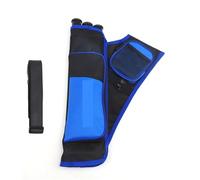 NJIEzhao Carquois de tir à l'arc Carquois de tir à l'arc 3 Tubes, Support de flèches, Portable, arrière, Main Droite, Main Gauche for Le tir à l'arc(Blue LH 1pc)